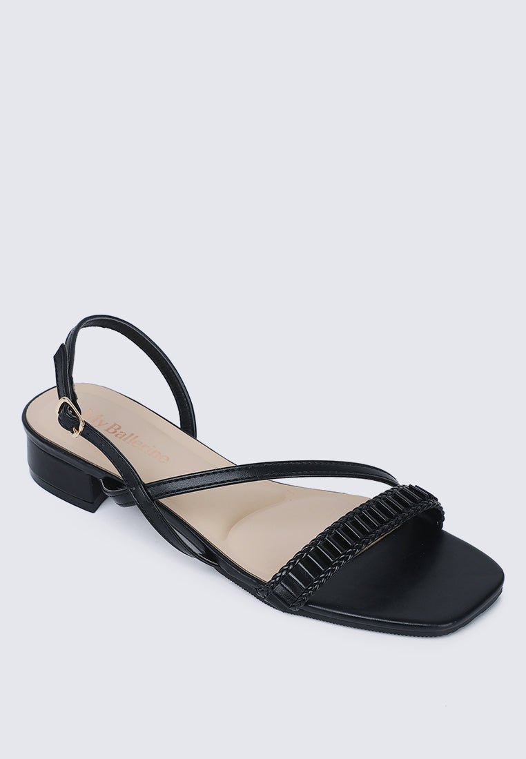Shereen Comfy Sandals In BlackSandals - myballerine