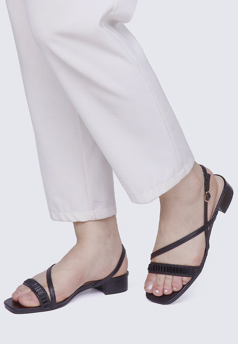 Shereen Comfy Sandals In BlackSandals - myballerine