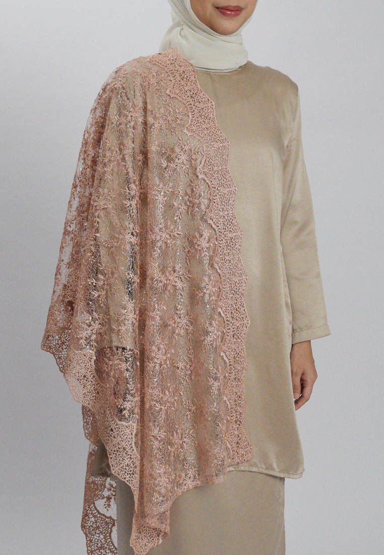 Sinaran Selendang Premium Scarves In PinkSelendang - myballerine