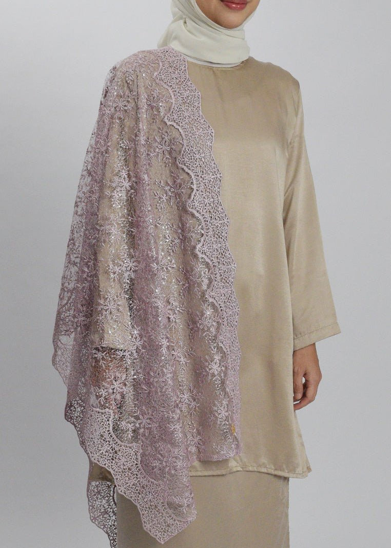 Sinaran Selendang Premium Scarves In PurpleSelendang - myballerine