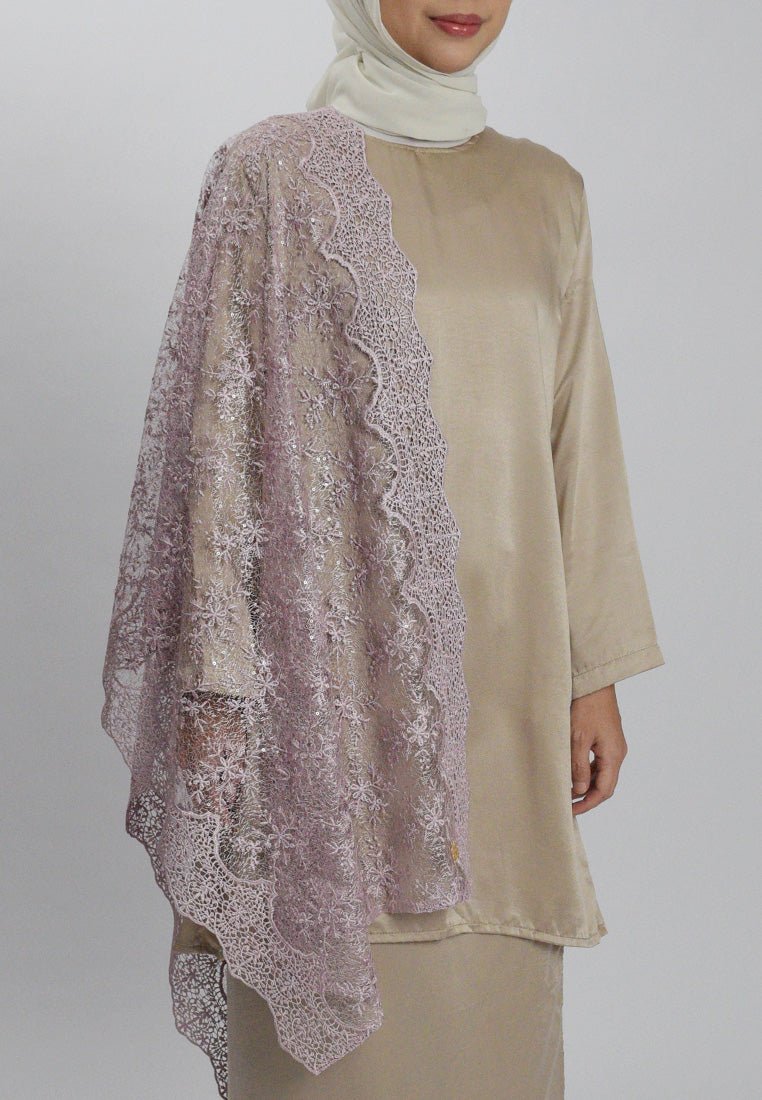 Sinaran Selendang Premium Scarves In PurpleSelendang - myballerine