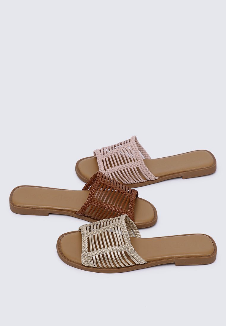 Spring Comfy Sandals In GoldSandals - myballerine