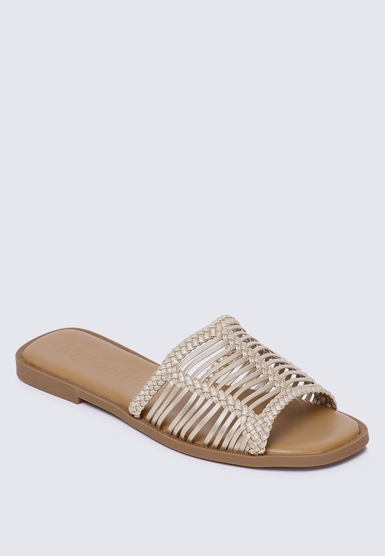 Spring Comfy Sandals In GoldSandals - myballerine