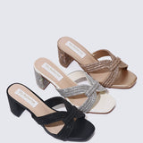 Suri Comfy Heels In BlackHeels - myballerine