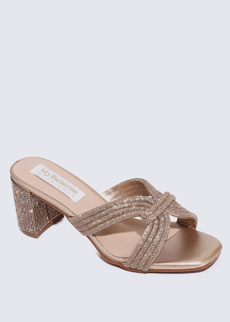 Suri Comfy Heels In Rose GoldHeels - myballerine