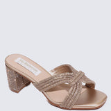 Suri Comfy Heels In Rose GoldHeels - myballerine