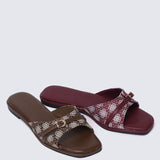 Syira Comfy Sandals In MaroonSandals - myballerine