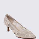 Sylvara Comfy Heels In AlmondHeels - myballerine