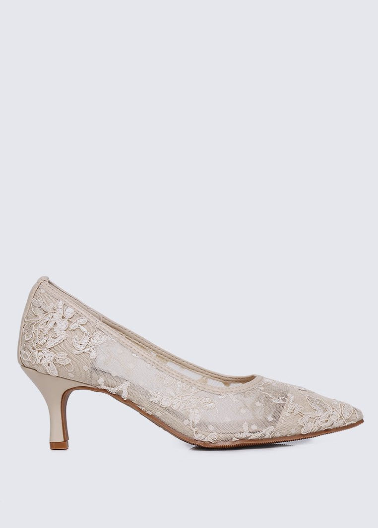 Sylvara Comfy Heels In AlmondHeels - myballerine