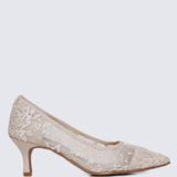 Sylvara Comfy Heels In AlmondHeels - myballerine