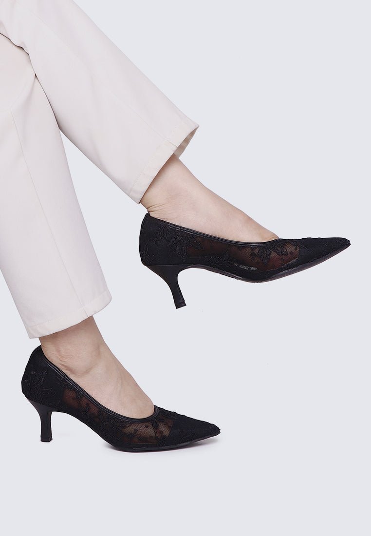 Sylvara Comfy Heels In BlackHeels - myballerine