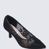 Sylvara Comfy Heels In BlackHeels - myballerine