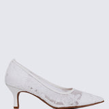 Sylvara Comfy Heels In In WhiteHeels - myballerine