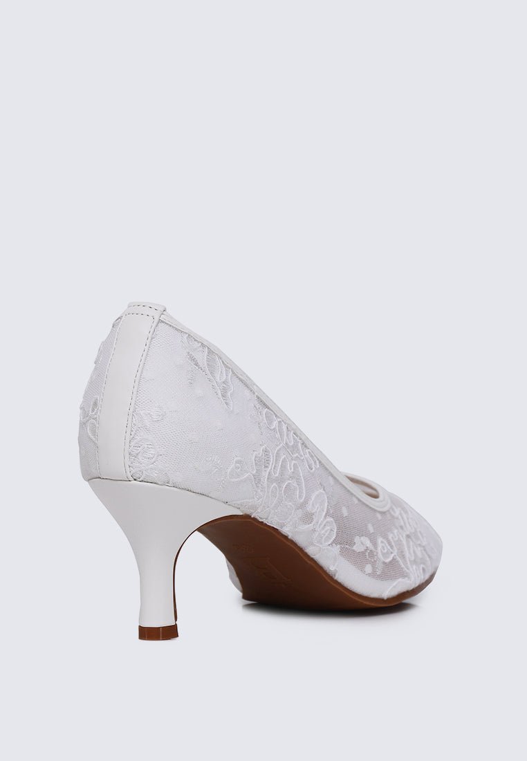 Sylvara Comfy Heels In In WhiteHeels - myballerine