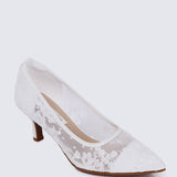 Sylvara Comfy Heels In In WhiteHeels - myballerine