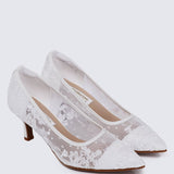 Sylvara Comfy Heels In In WhiteHeels - myballerine