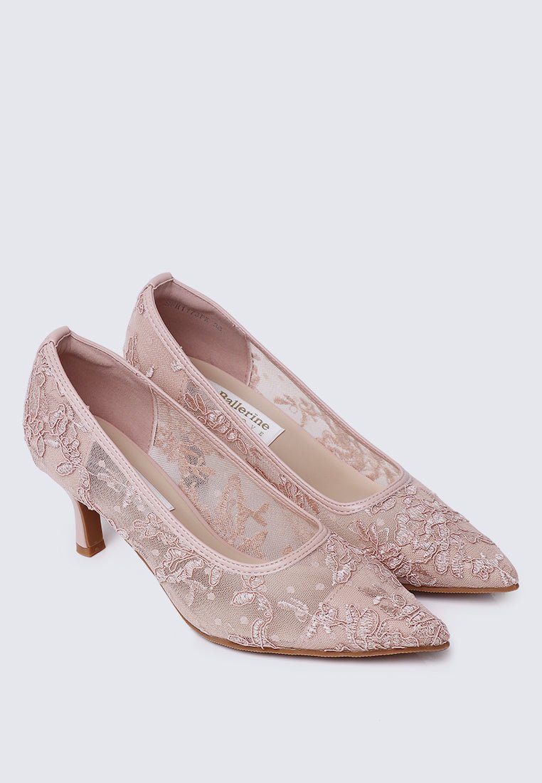 Sylvara Comfy Heels In PinkHeels - myballerine