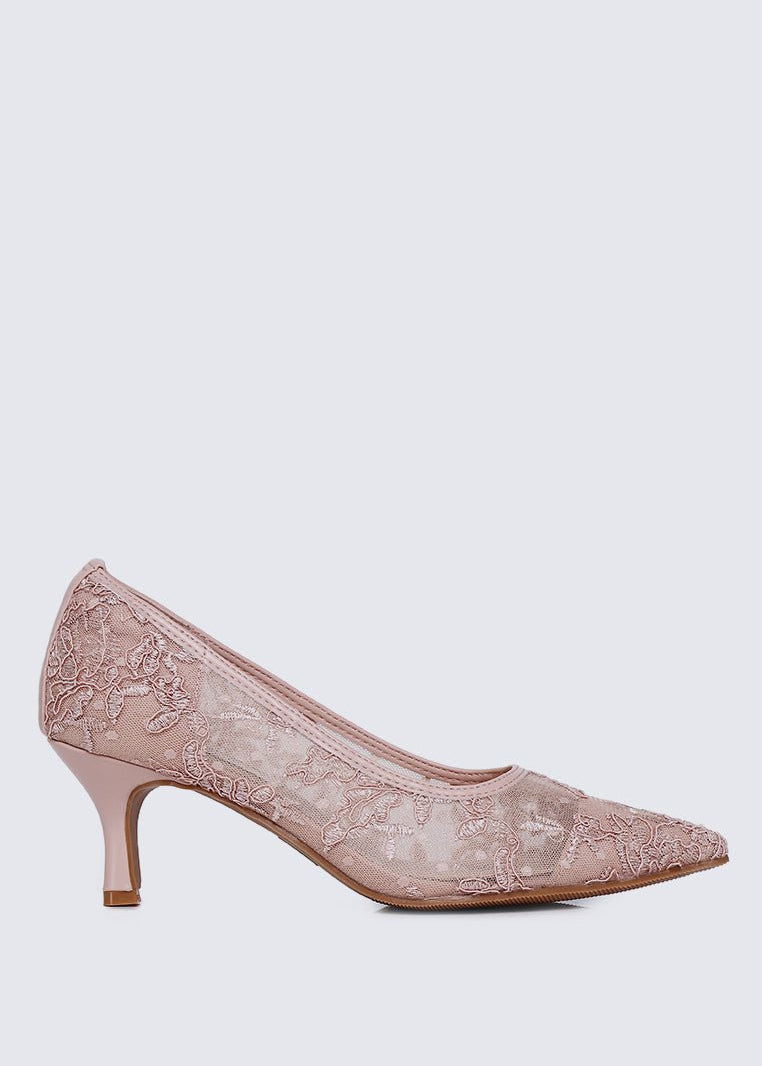 Sylvara Comfy Heels In PinkHeels - myballerine