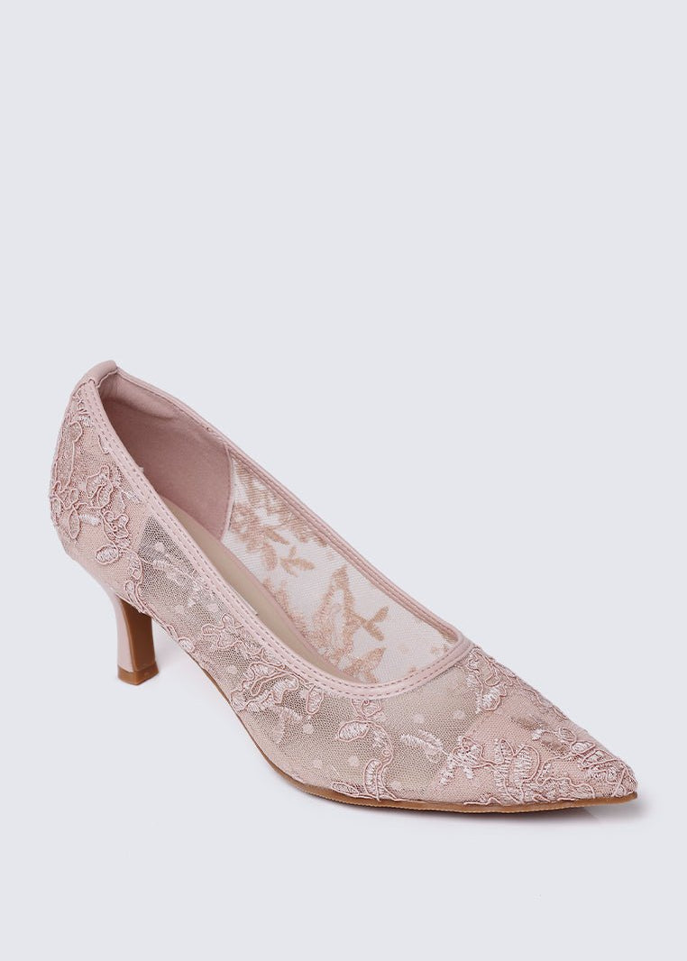 Sylvara Comfy Heels In PinkHeels - myballerine