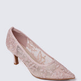 Sylvara Comfy Heels In PinkHeels - myballerine