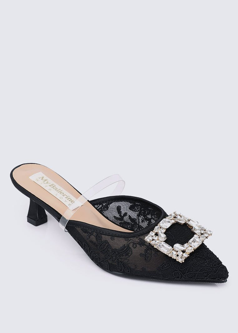 Sylvia Comfy Heels In BlackShoes - myballerine