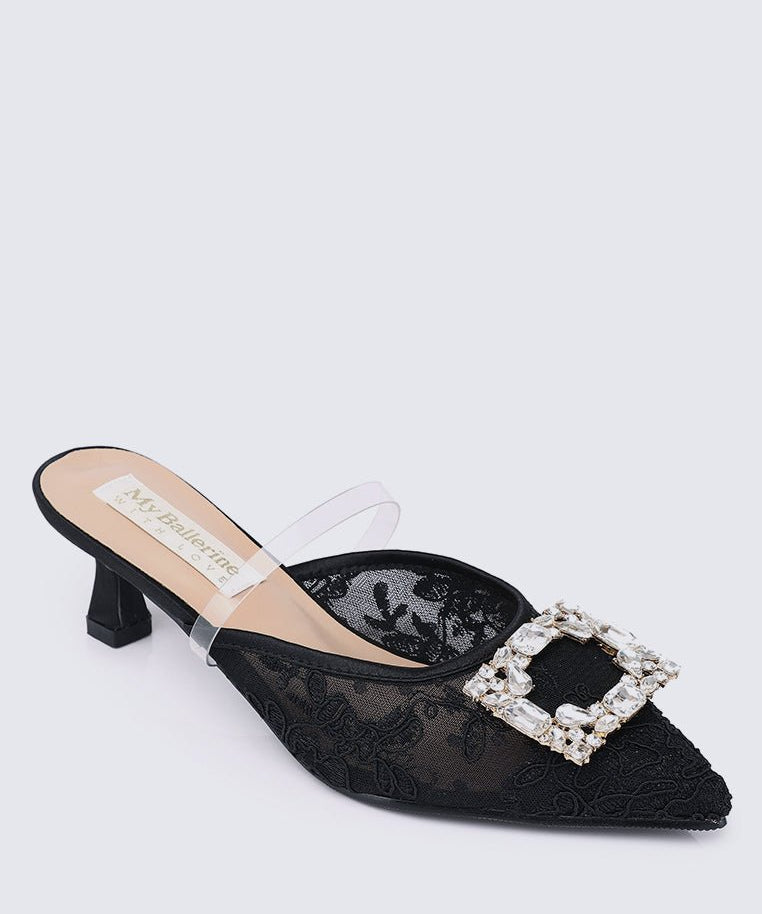 Sylvia Comfy Heels In BlackShoes - myballerine