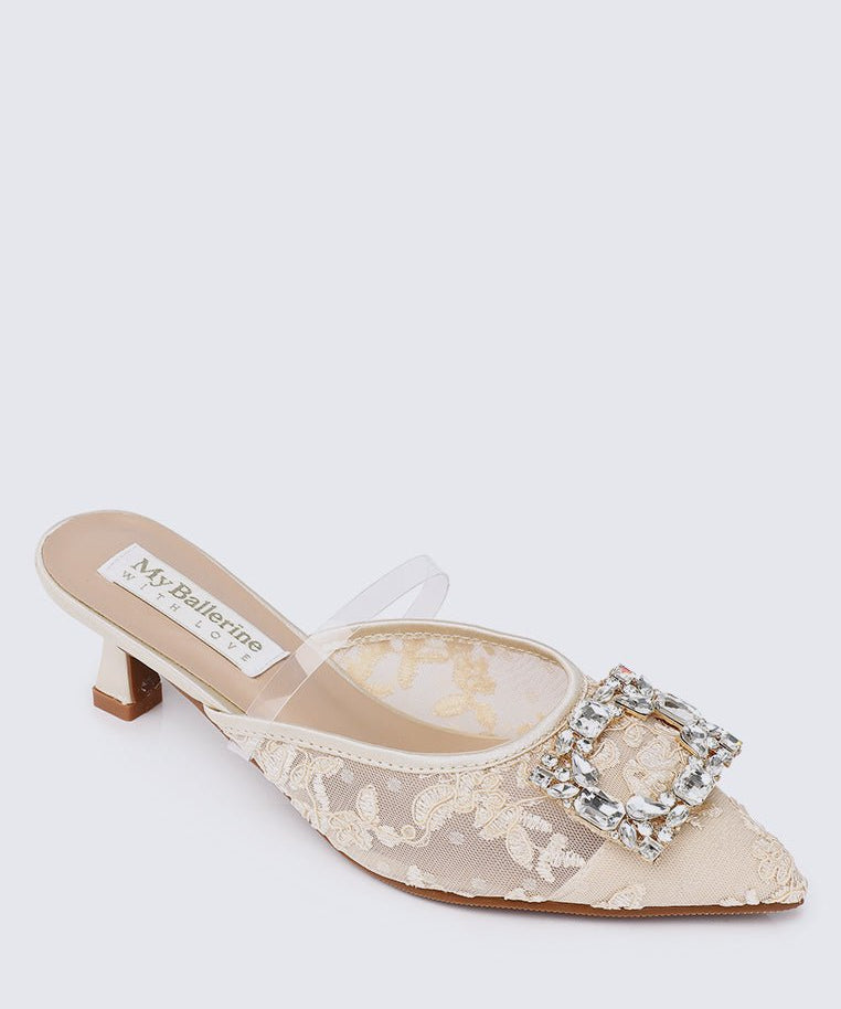 Sylvia Comfy Heels In NudeShoes - myballerine