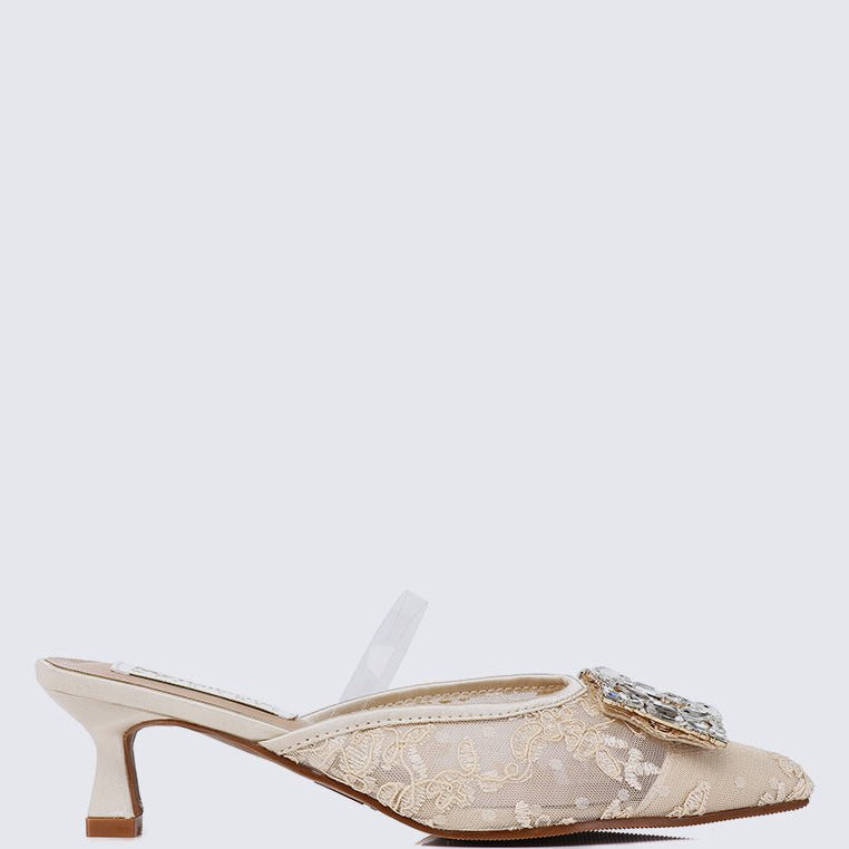 Sylvia Comfy Heels In NudeShoes - myballerine