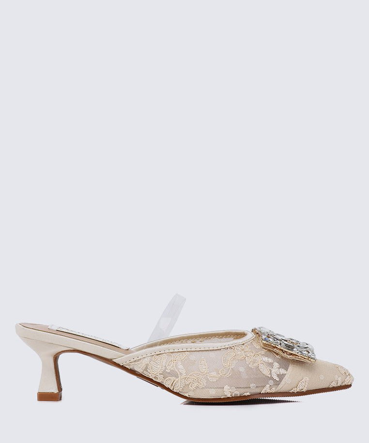 Sylvia Comfy Heels In NudeShoes - myballerine