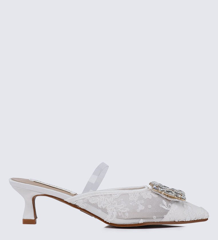 Sylvia Comfy Heels In WhiteShoes - myballerine