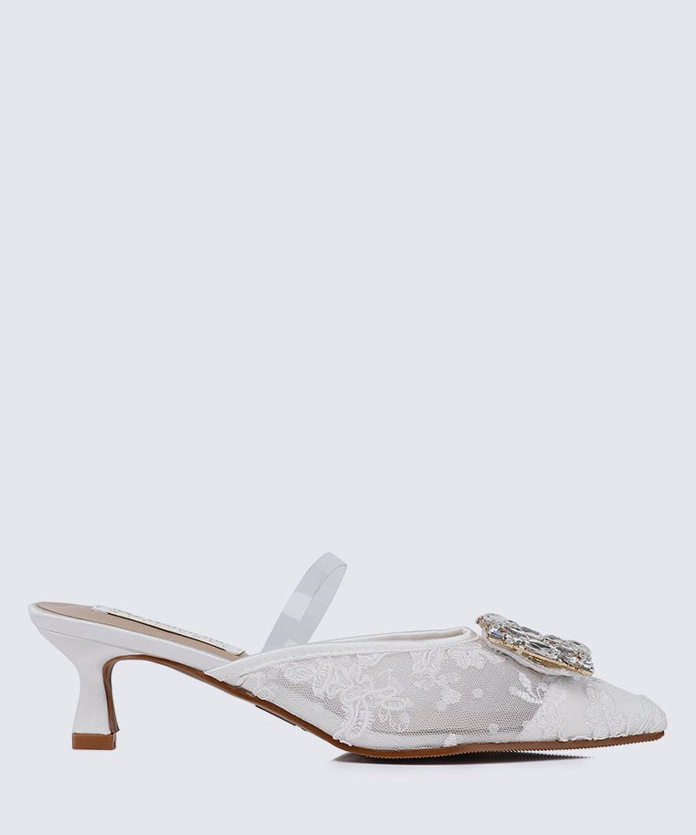 Sylvia Comfy Heels In WhiteShoes - myballerine