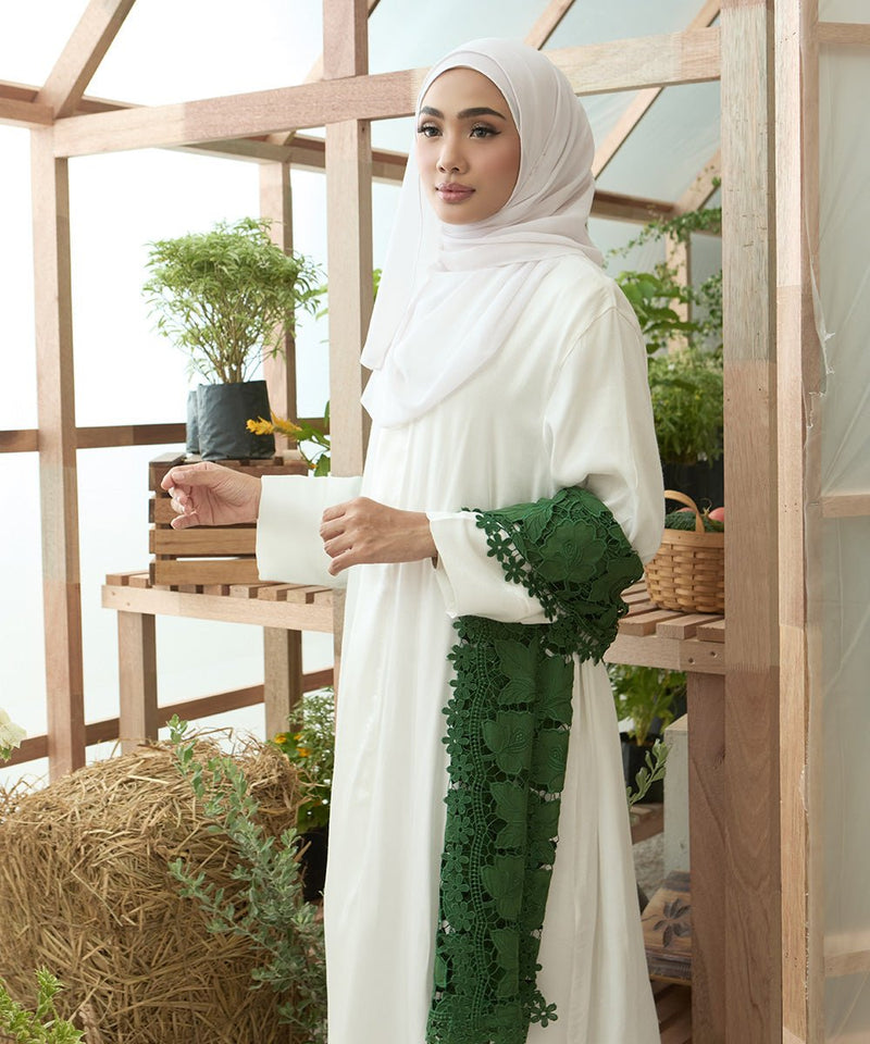 Teratai Selendang Premium Scarves In GreenSelendang - myballerine