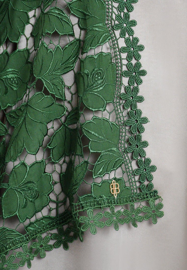 Teratai Selendang Premium Scarves In GreenSelendang - myballerine