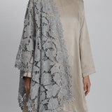 Teratai Selendang Premium Scarves In GreySelendang - myballerine