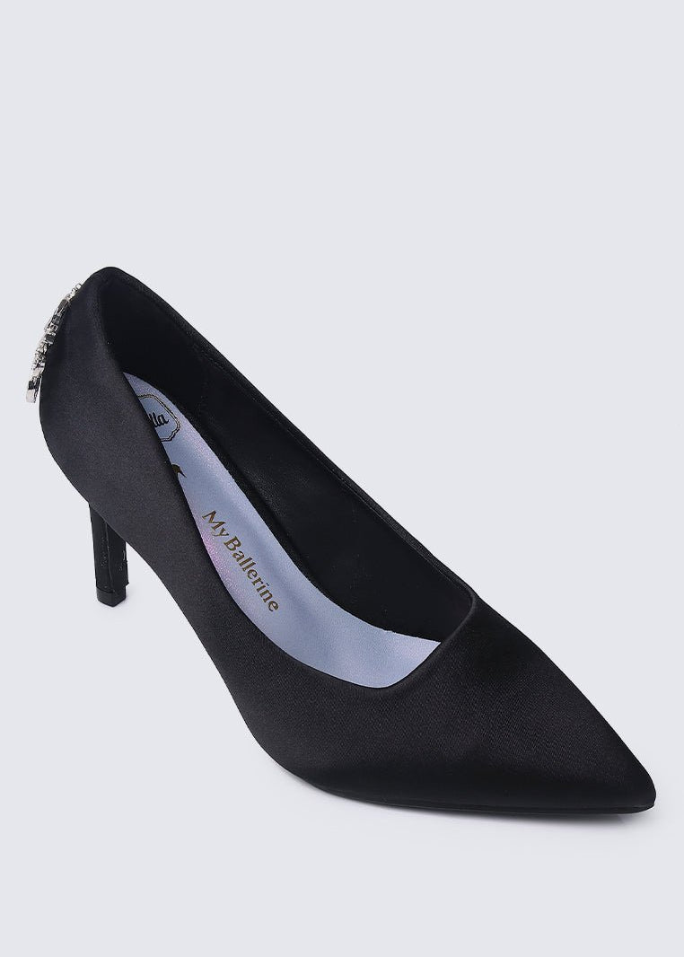 The Carriage Princess Comfy Pumps In Black - myballerine