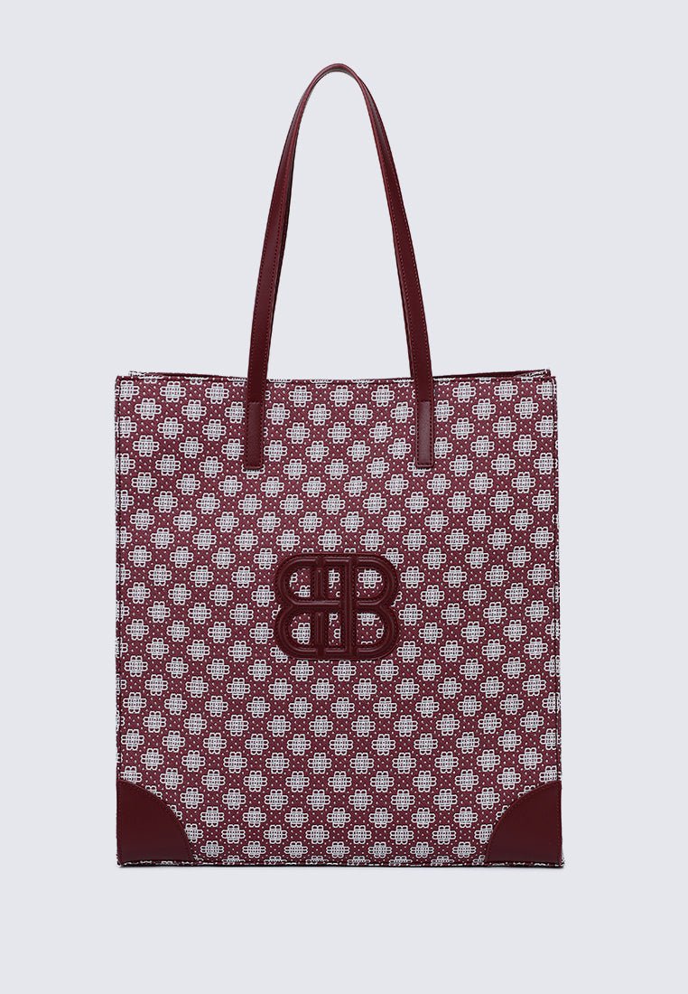 Tiara Tote Bag In MaroonBags - myballerine