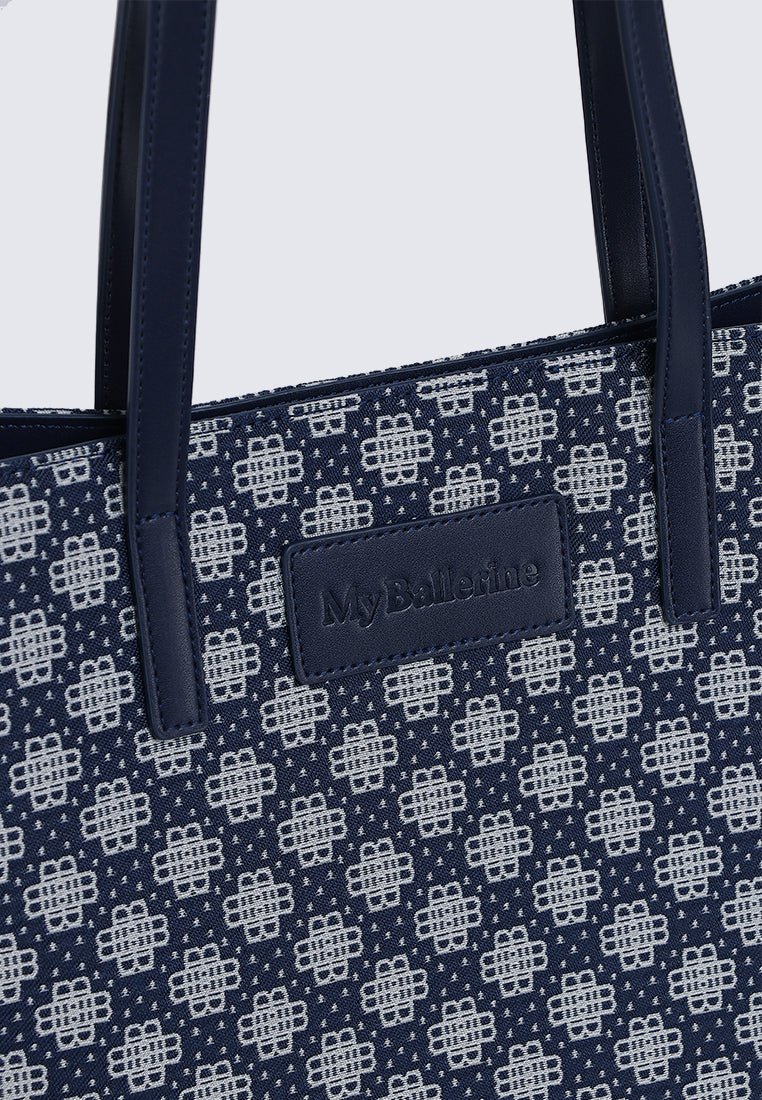 Tiara Tote Bag In NavyBags - myballerine
