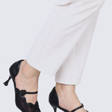 Timeless Blossoms Comfy Pumps In BlackShoes - myballerine