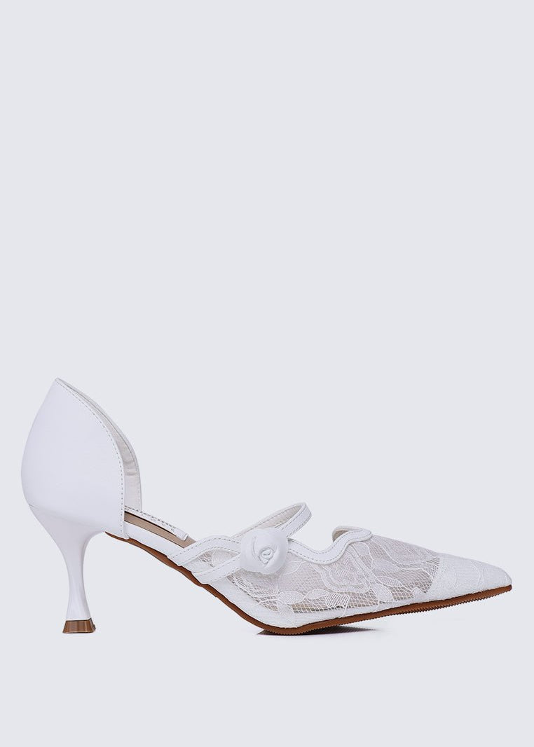 Timeless Blossoms Comfy Pumps In IvoryShoes - myballerine