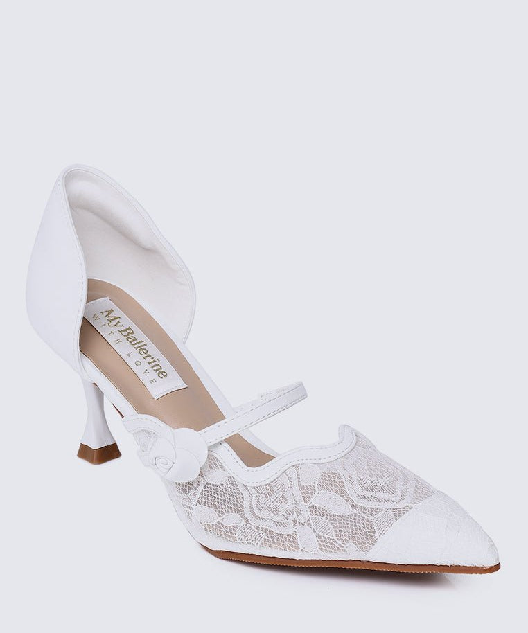 Timeless Blossoms Comfy Pumps In IvoryShoes - myballerine