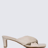Tiramisu Comfy Heels In BeigeHeels - myballerine