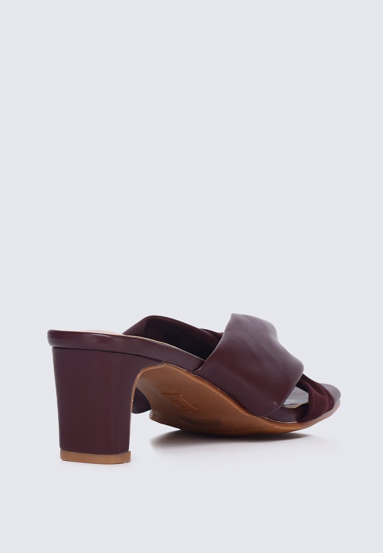 Tiramisu Comfy Heels In BurgundyHeels - myballerine