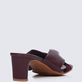 Tiramisu Comfy Heels In BurgundyHeels - myballerine