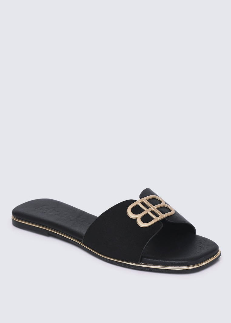 Toffee Comfy Sandals In BlackSandals - myballerine