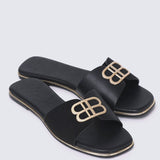 Toffee Comfy Sandals In BlackSandals - myballerine
