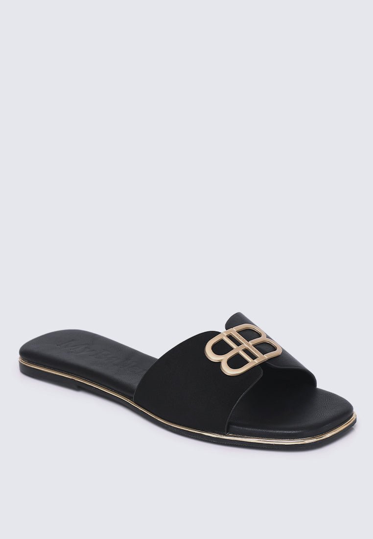 Toffee Comfy Sandals In BlackSandals - myballerine