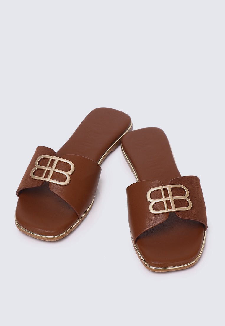 Toffee Comfy Sandals In BrownSandals - myballerine