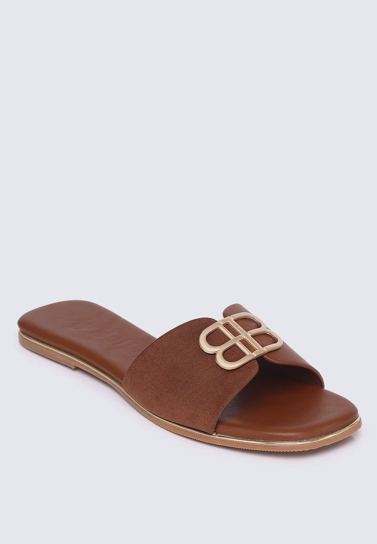 Toffee Comfy Sandals In BrownSandals - myballerine