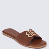 Toffee Comfy Sandals In BrownSandals - myballerine