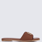 Toffee Comfy Sandals In BrownSandals - myballerine